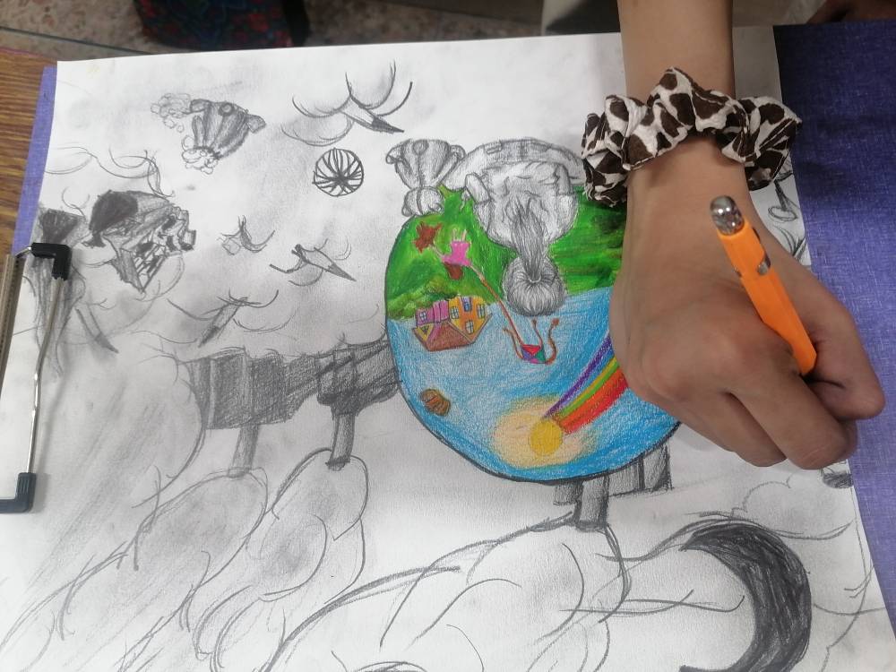 The Mission:** Joining the global dialogue of peace in the international drawing competition, “Childhood is Peace and Happiness.”